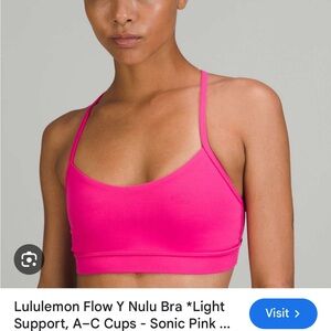 lululemon athletica Flow Y Nulu Bra - Pink